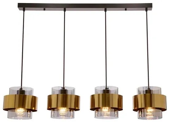 Lampa wisząca z czterema kloszami ze zmienną wysokością - V100 K8-F24
