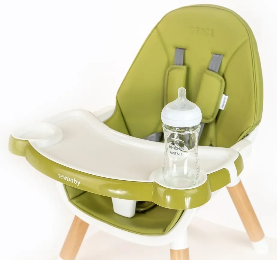 Nowe krzesło dziecięce Grace 3w1 zielone, 61 x 101 x 61 cm