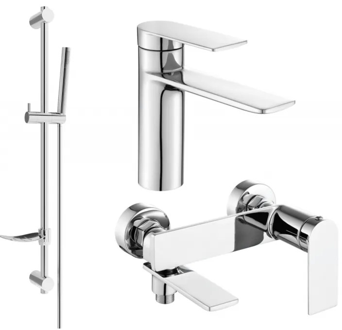 Mexen Zero DF70 zestaw wannowy, chrom - 71103DF70-00