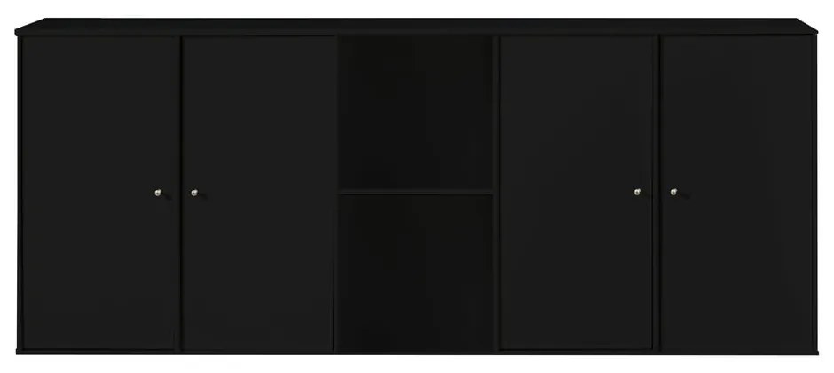 Czarna komoda ścienna Hammel Mistral Kubus, 169 x 69 cm