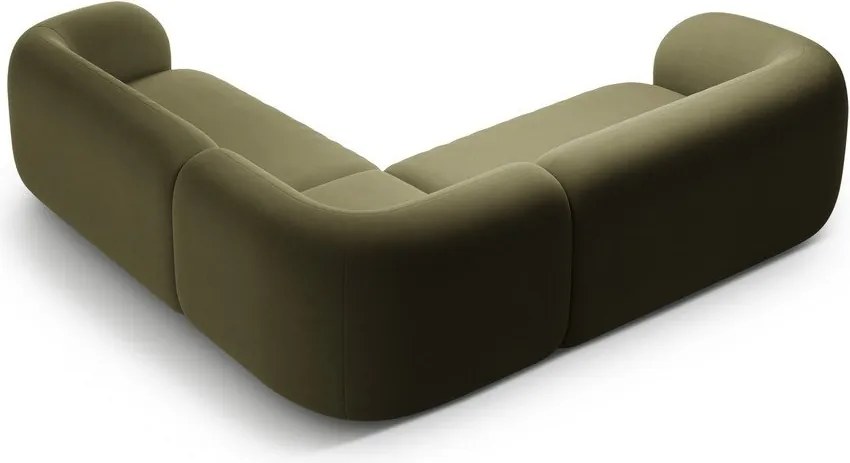 Zielony aksamitny narożnik Kate – Micadoni