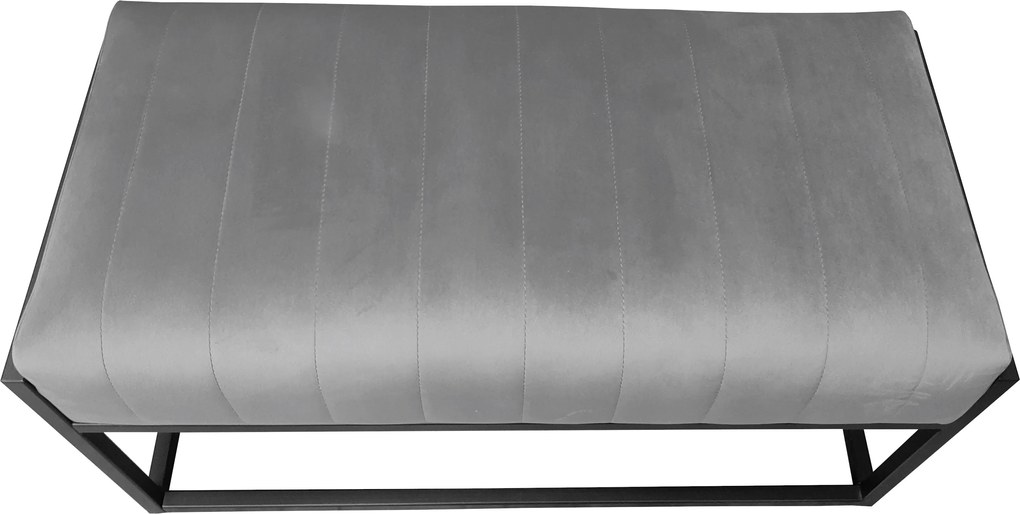 Ławka KAYA tkanina Welur loft ławka metal : Kolor Stelaża - Czarny , Kolor tkaniny - VELVET - MG17, Typ tkaniny - Velvet