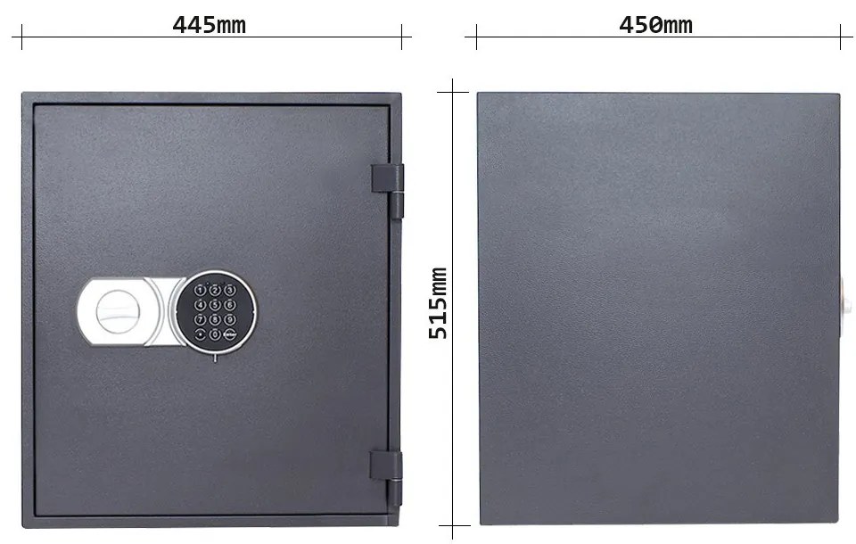 Ognioodporny sejf elektroniczny S 60 P, 515 x 445 x 450 mm, 41 l