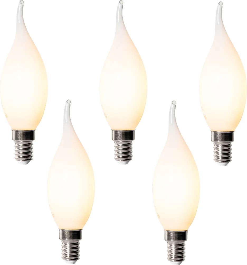 Zestaw 5 ściemnialnych żarówek LED E14 BXS35 Opal 4W 450 lm 2200K