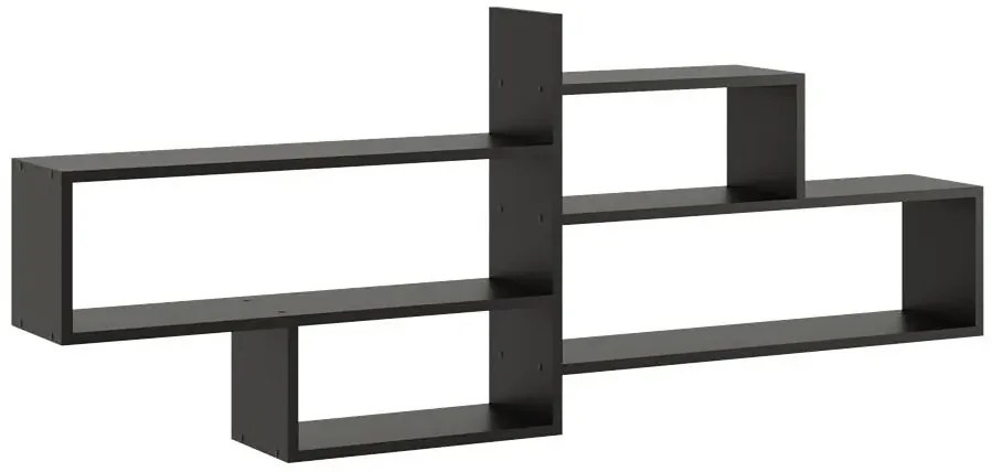Czarna minimalistyczna półka wisząca - Okri