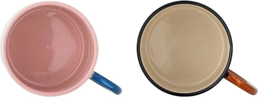 Czarno-beżowe kubki ceramiczne zestaw 2 szt. 300 ml Maricala – Bloomingville