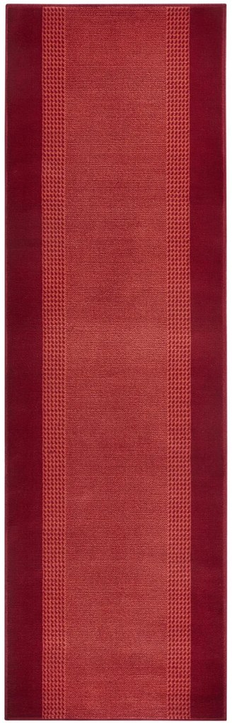 Dywan nowoczesny Basic czerwony chodnik 80 cm x 300 cm