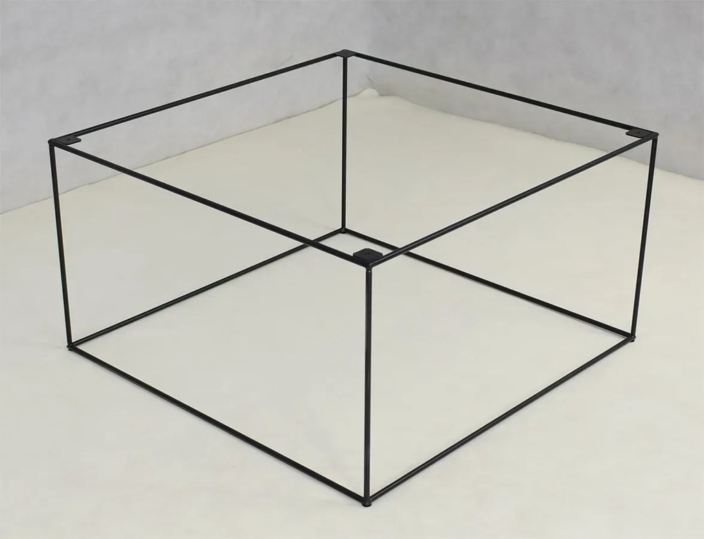 Czarny druciany stolik kawowy D8-T55