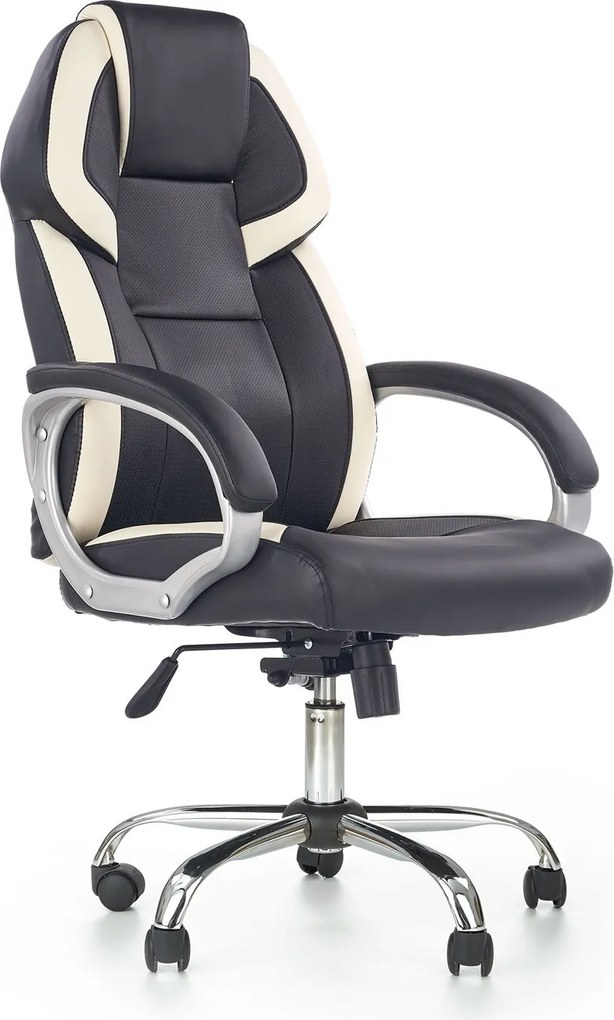 Fotel biurowy tapicerowany ekoskórą Barton