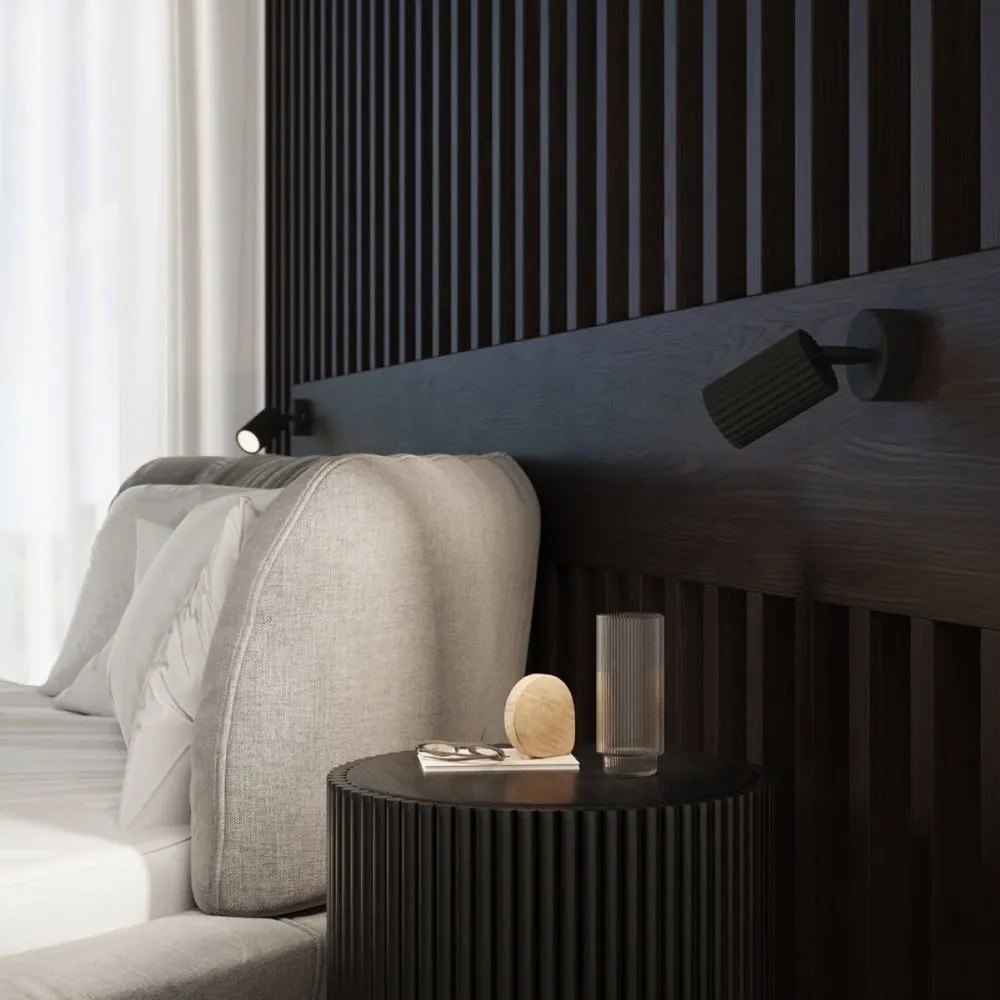 Czarna lampa punktowa 8x16 cm Gleam – Sollux