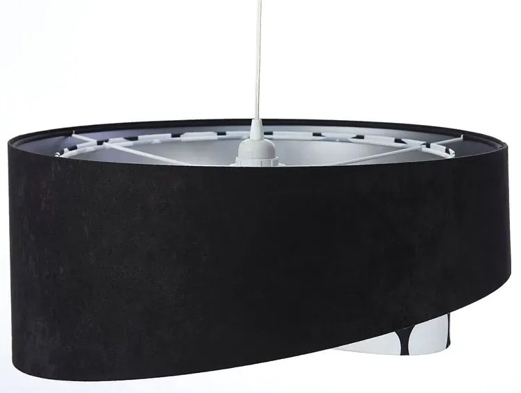 Czarno-srebrna asymetryczna lampa wisząca - 4X EX997 Z1-A31