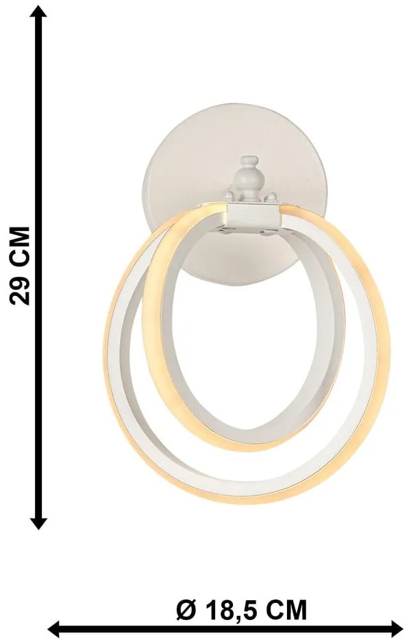Biały metalowy kinkiet LED Sezen – Squid Lighting