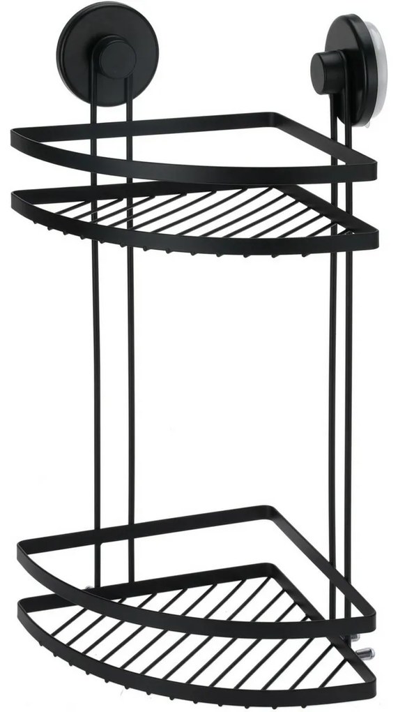 Bathroom Solutions Narożna półka łazienkowa 2 półki 25 x 18 x 37 cm