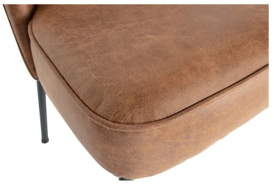 Koniakowe krzesła ze skóry zestaw 2 szt. Vogue – WOOOD