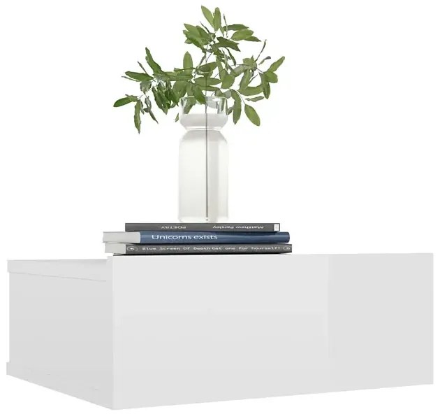 Nowoczesna wisząca szafka nocna biały połysk S2-C59