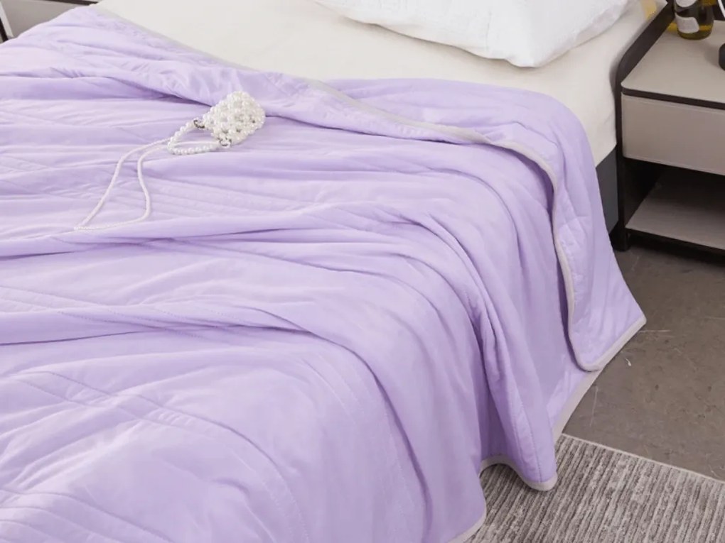 Chłodząca letnia kołdra CELIA, fioletowa Rozmiar: 200 x 220 cm