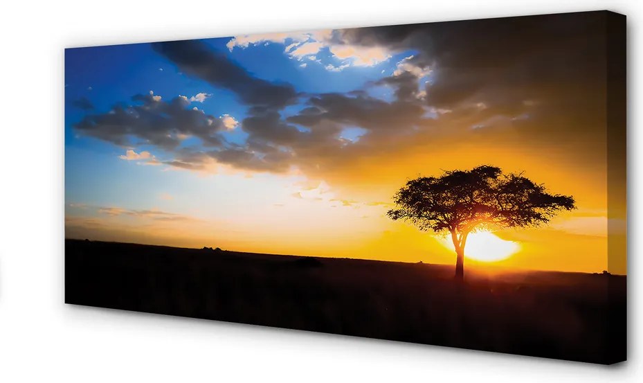 Obraz na płótnie Drzewo na Tle Chmur