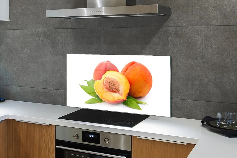 Panel szklany do Kuchni Złocista Morela