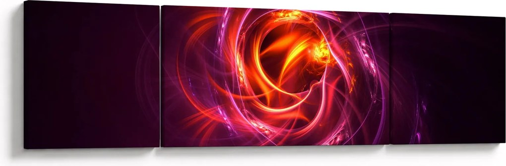 Obraz świecącej nowoczesnej abstrakcji (170x50 cm)
