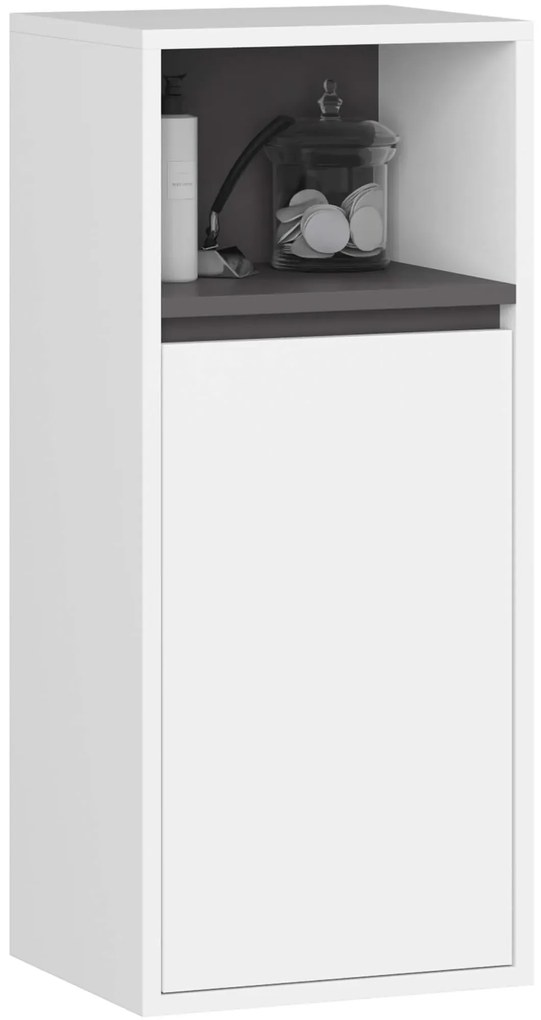 Nowoczesny zestaw mebli do łazienki biały+grafit  F0-W59