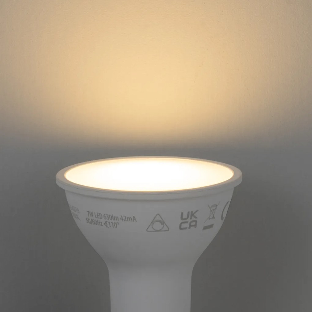 Zestaw 5 inteligentnych żarówek LED GU10 50 mm z możliwością ściemniania, opalowe, 7 W, 630 lm, 2700 K