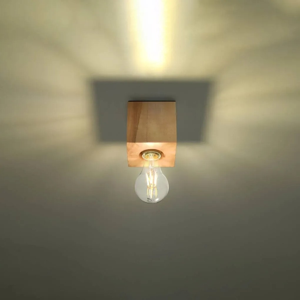 Plafon ARIZ naturalne drewno SOLLUX LIGHTING