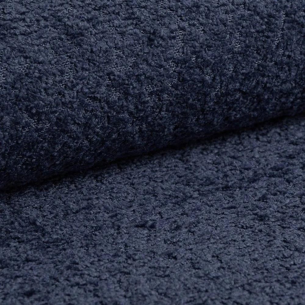 Niebieskie tapicerowane łóżko dwuosobowe ze schowkiem ze stelażem 160x200 cm Mount – Micadoni