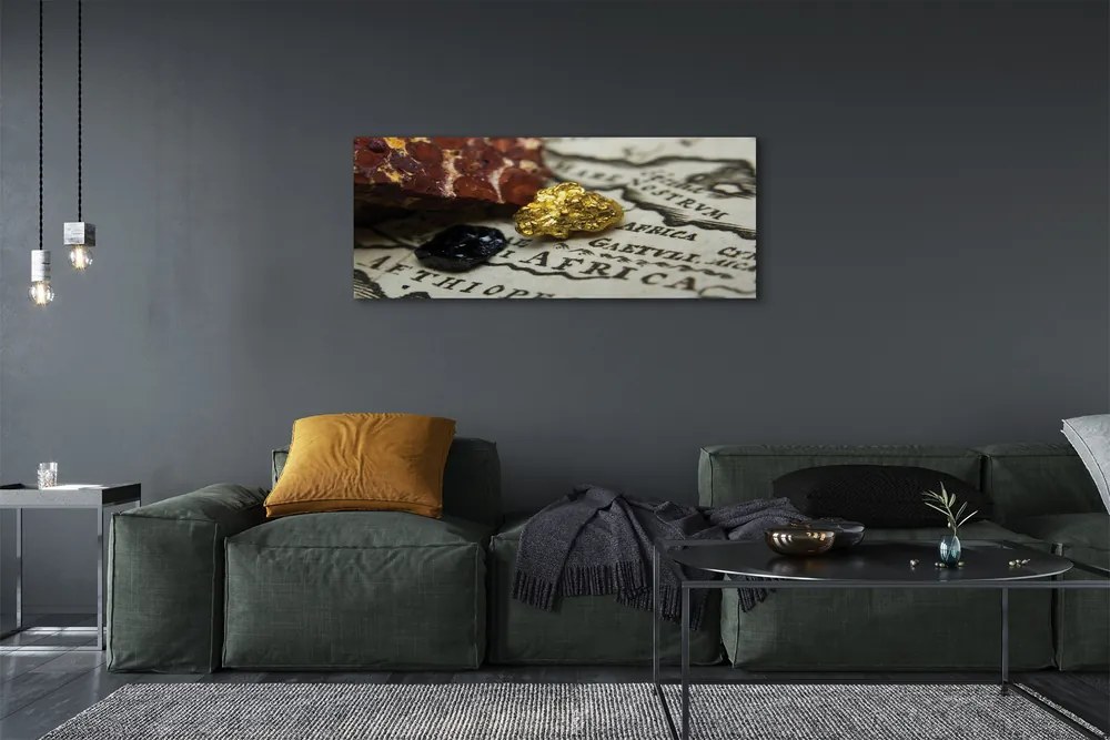 Obraz na płótnie Złota Mapa