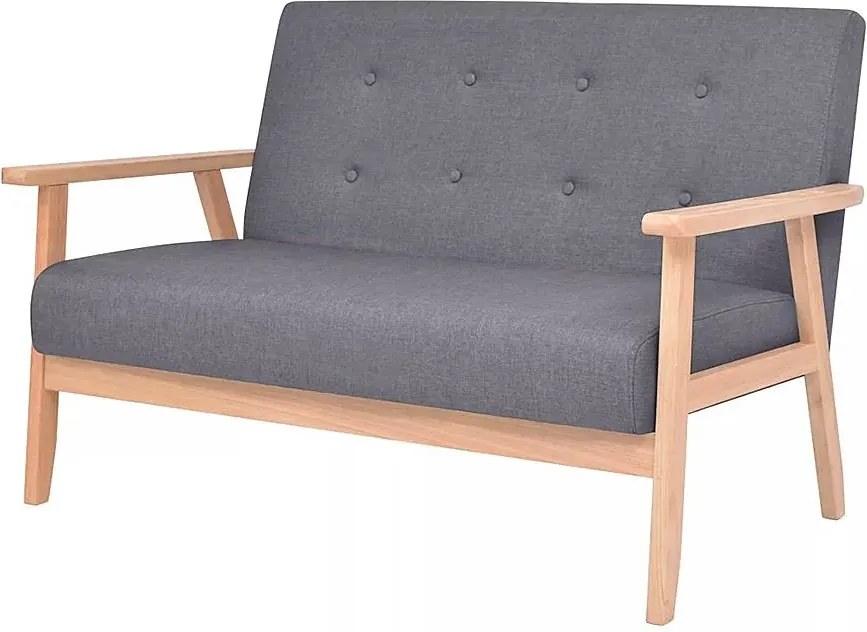 2-osobowa ciemnoszara sofa retro E4-W00