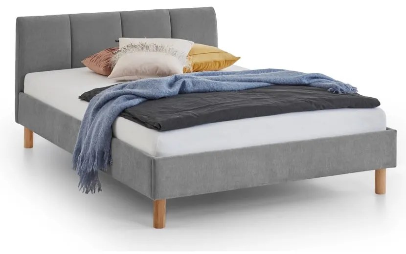 Szare tapicerowane łóżko jednoosobowe bez stelaża 120x200 cm Joker – Meise Möbel