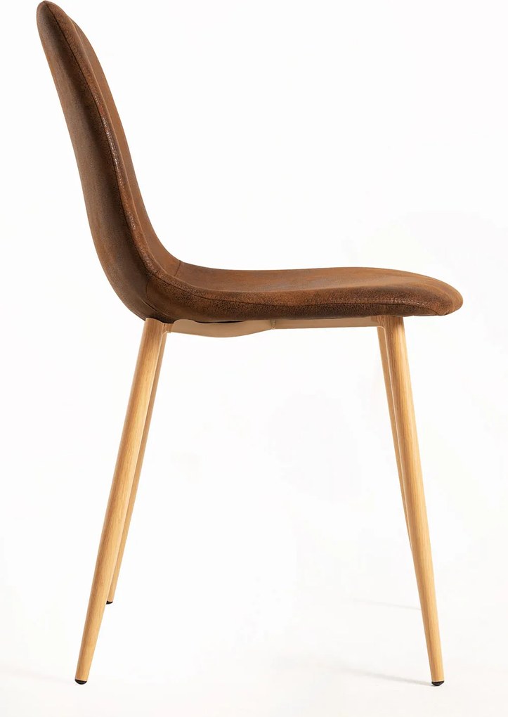 Zestaw 4 Krzese Teok Ekoskóra