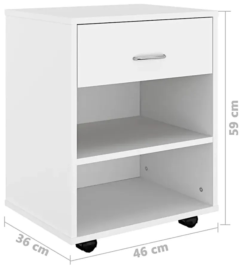 Biała Szafka Pod Biurko W9-S59
