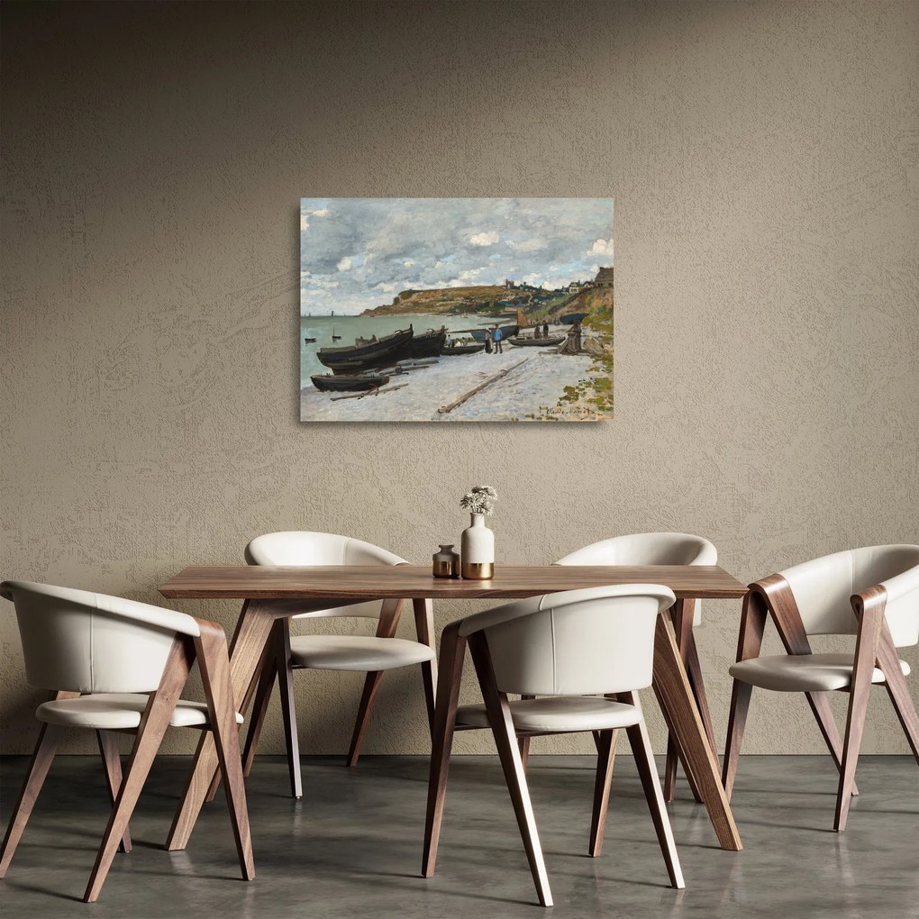 Obraz na szkle - Claude Monet, Sainte Adresse, reprodukcje (70x50 cm)