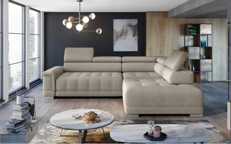 Narożnik CAMPO L elektryczną regulacją siedziska w WERSAL