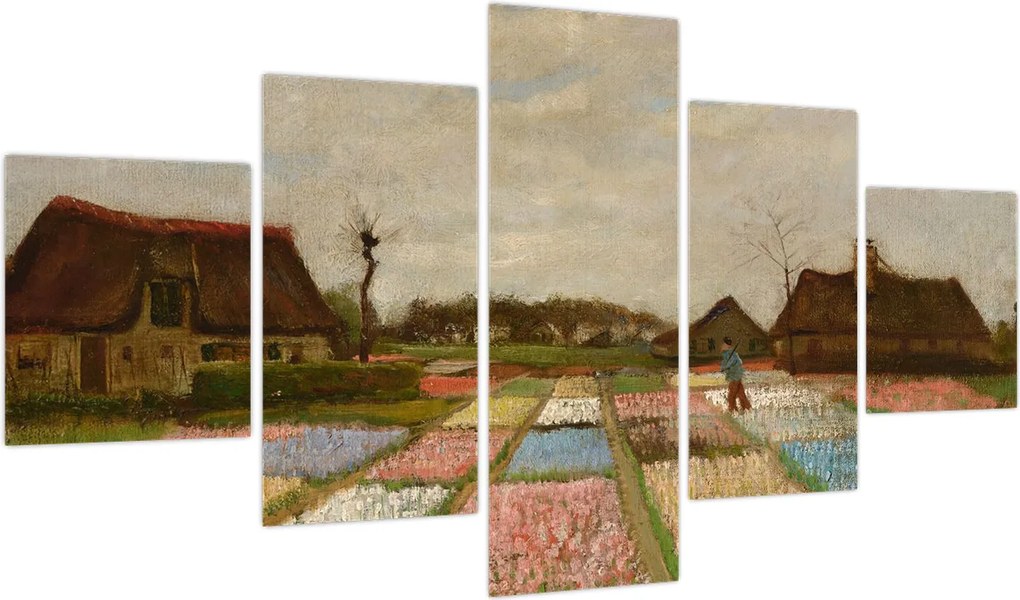 Obraz - Vincent van Gogh, Flower Beds in Holland, reprodukcje (125x70 cm)