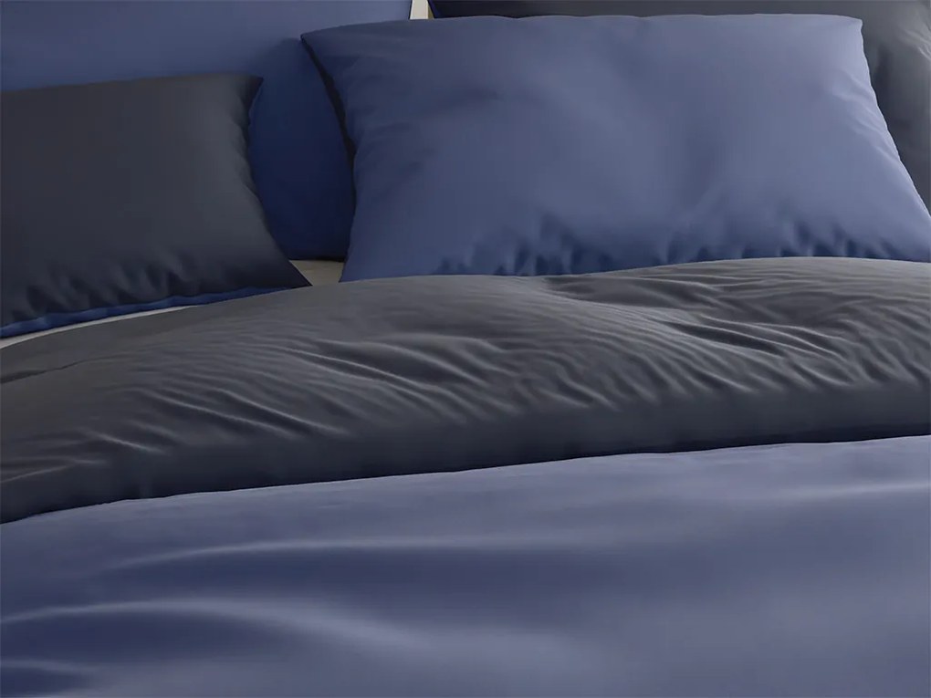 PrzytulneMieszkanie.pl PrzytulneMieszkanie.pl Bawełniana pościel MONOCHROMATIC szaro-niebieska Rozmiar pościeli: 70 x 90 cm | 140 x 200 cm