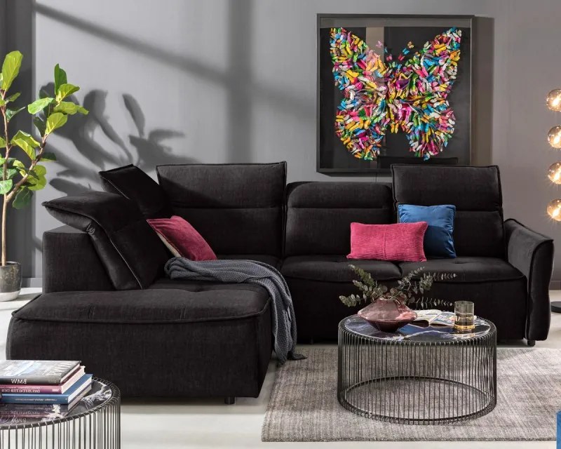 Narożnik MURILLO L z elektryczną regulacją siedziska Lewostronny w tkaninie VOGUE 17 WERSAL