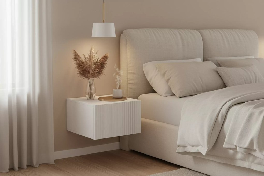 Zestaw szafek nocnych Nicole 46 cm wiszących - biały