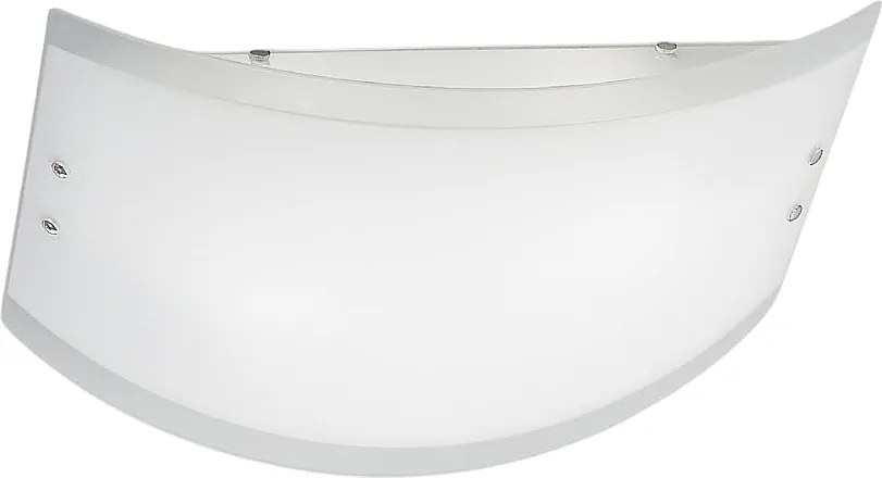 Lecce lampa sufitowa 2E27, białe satynowe szkło, metalowa rama chrom, 45x34 cm, IP20