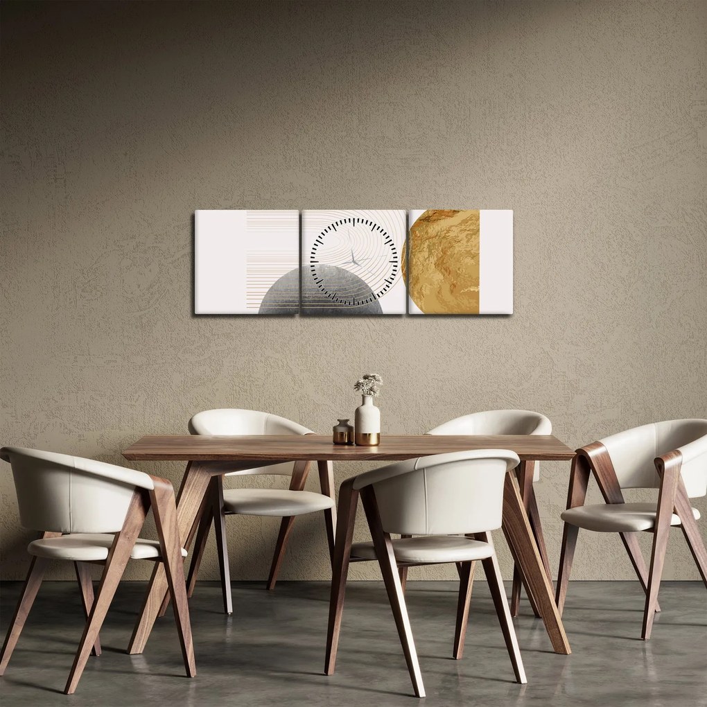 Obraz - Rustic Arches N⁰2 (z zegarem) (90x30 cm)