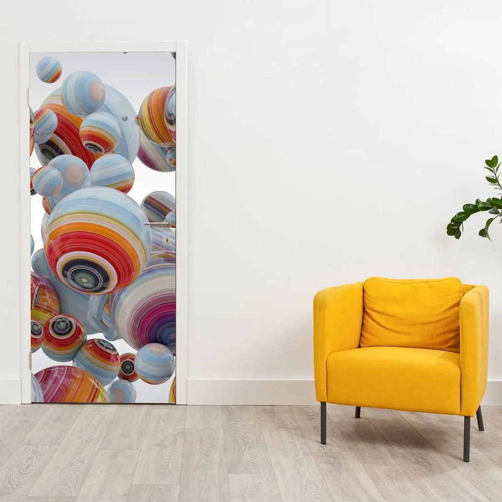 Fototapeta na drzwi - Malowane kule (95x205cm)