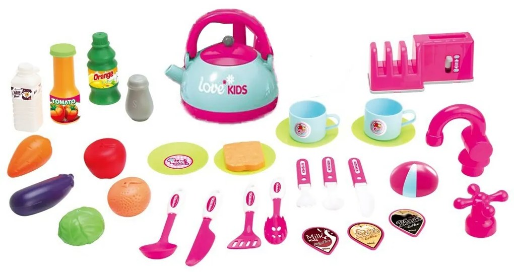 Baby Mix Kuchenka dla dzieci różowy, 87 x 64 x 29 cm