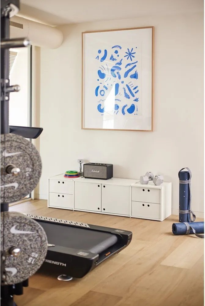 Kremowa szafka pod TV 157x42x40 cm Wally – Teulat