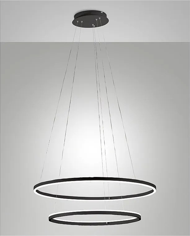 Lampa wisząca LED GIOTTO 65W czarna 3508-48-101 Fabas Luce