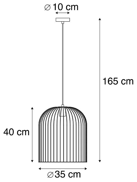 Designerska lampa wisząca złota - Wire KnockDesignerski Oswietlenie wewnetrzne