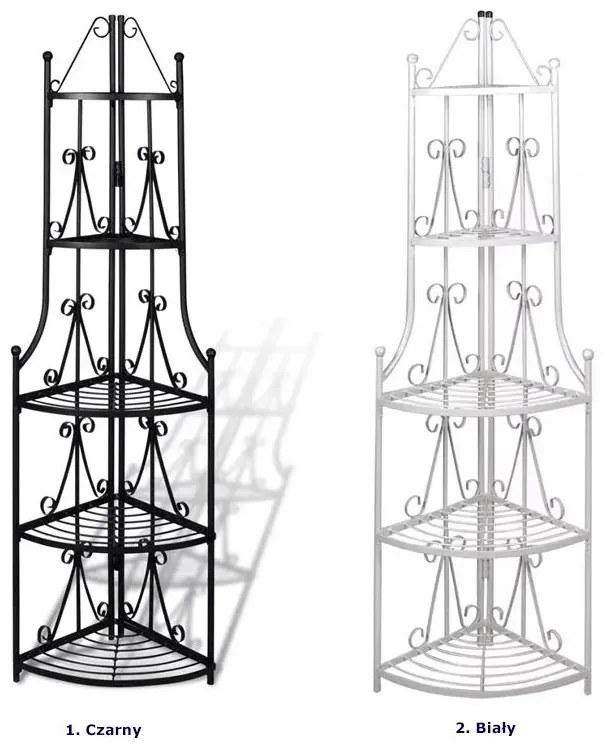Czarny metalowy kwietnik W2-T08