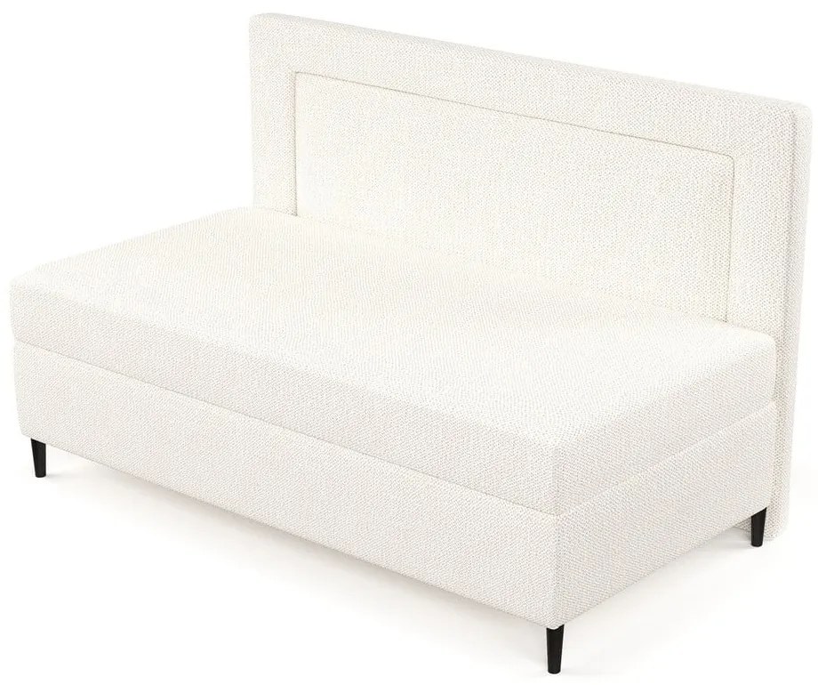 Kremowe tapicerowane łóżko jednoosobowe 90x200 cm Alba – Maison de Rêve