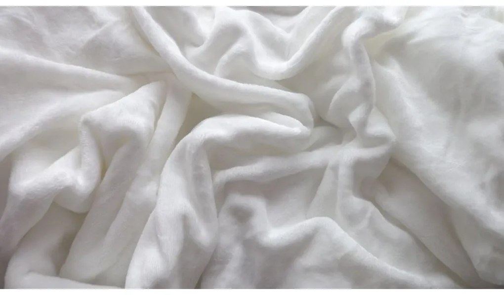 PrzytulneMieszkanie.pl 2x Prześcieradło z mikropluszu SOFT 90x200 cm białe