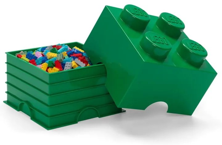 Zielony kwadratowy pojemnik LEGO®