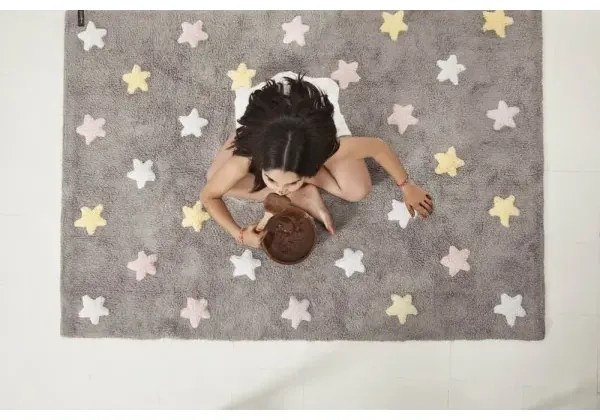 Dywan dziecięcy TRICOLOR STAR 120x160 szary/różowy LORENA CANALS